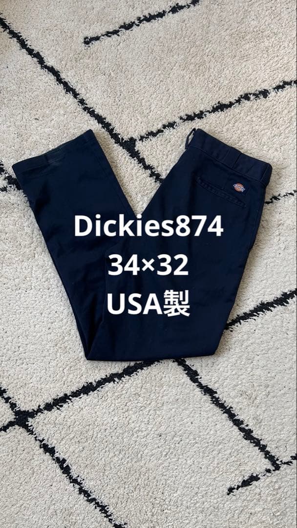 【USA製】Dickies874 90s w34 l32 ネイビー YKKジップ