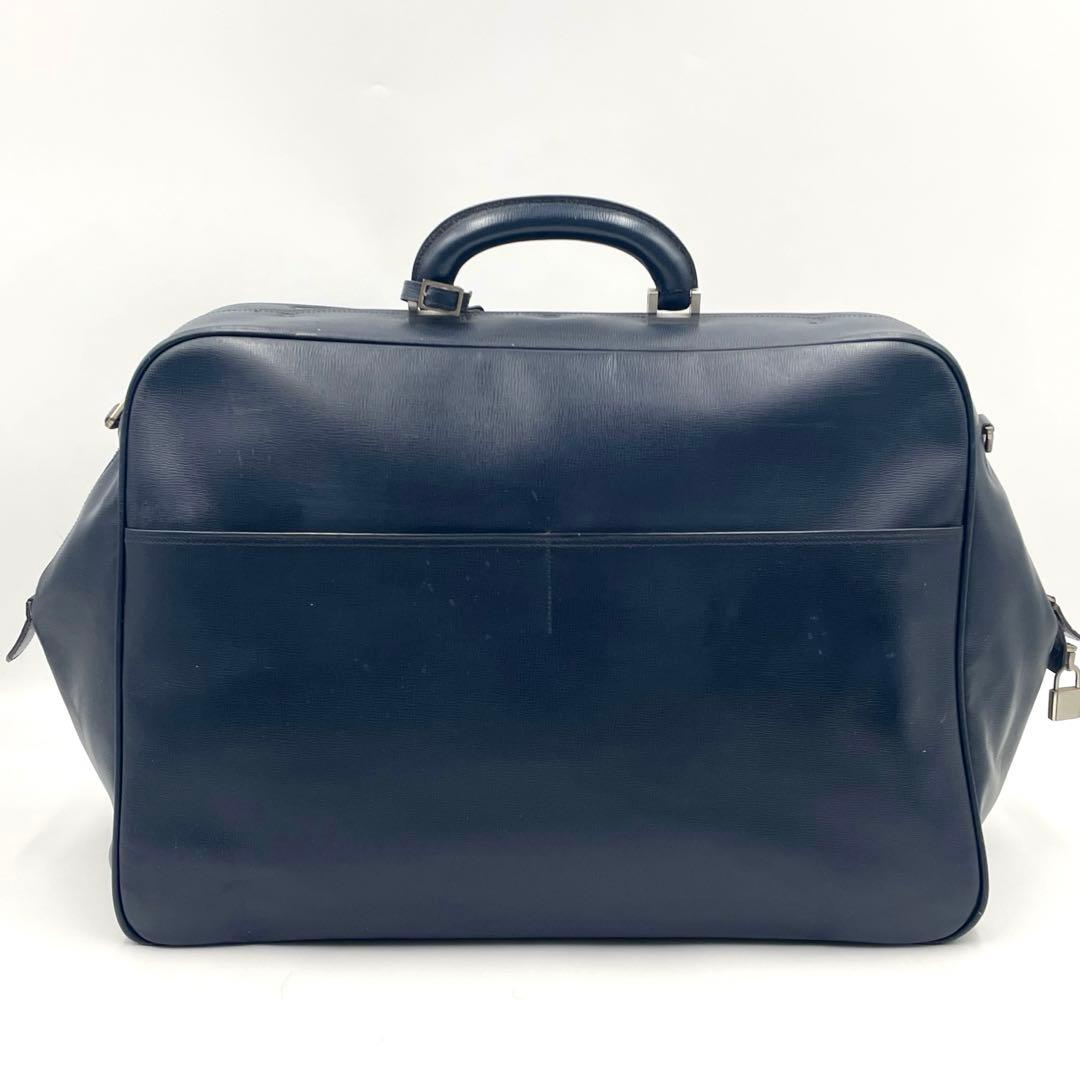 【廃盤/美品】Valextra エッセシリーズ ボストンバッグ 2wayネイビー