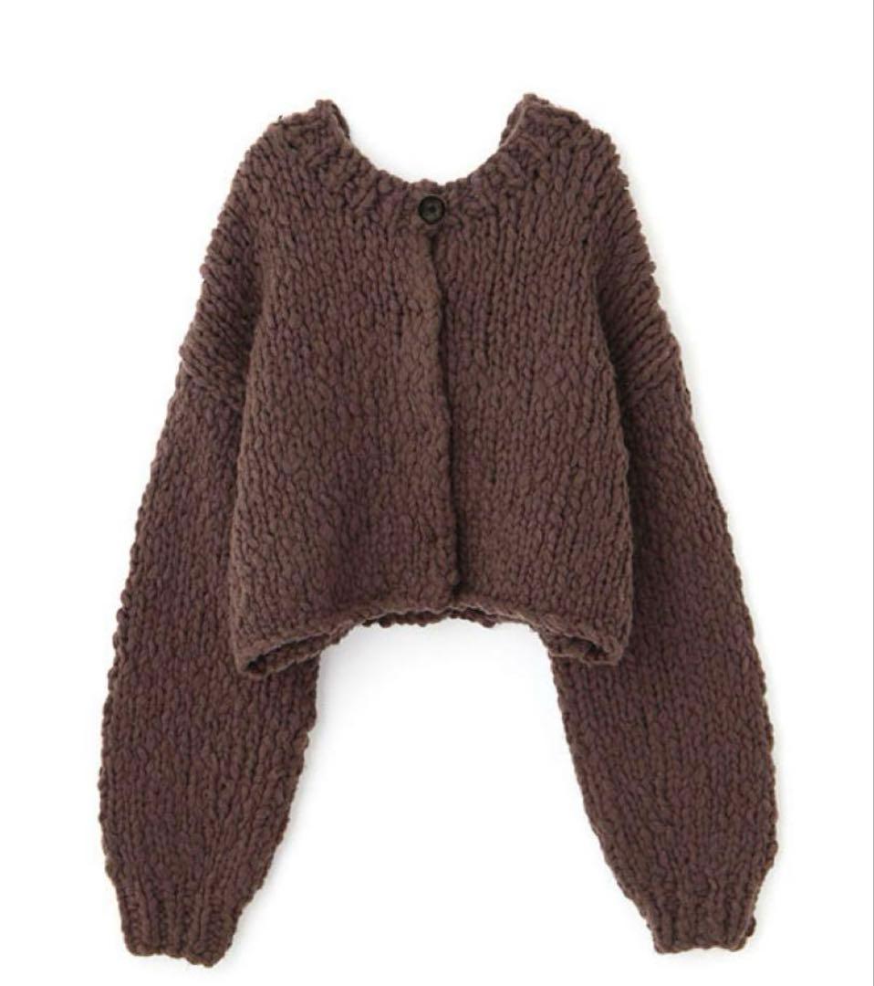 2wayハンドニットカーディガン　ブラウン