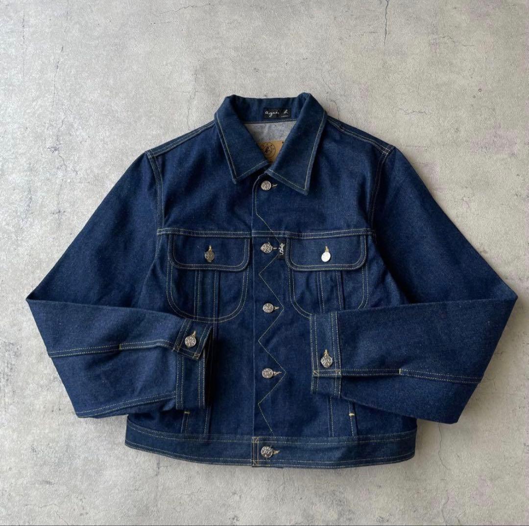 7*3様 美品 agnes b. アニエスベー デニムジャケット 濃紺 フランス