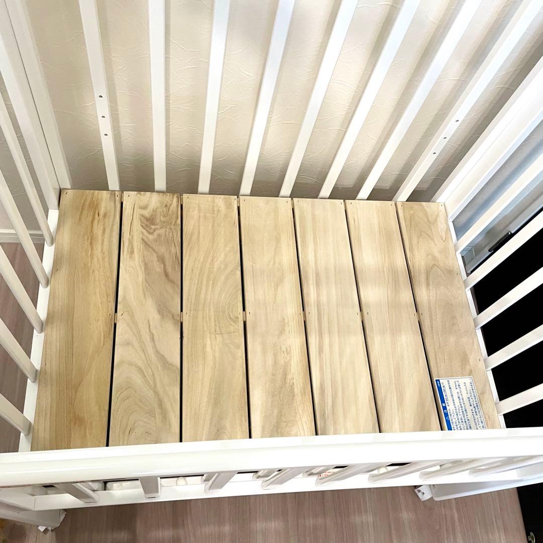 送料込★公式マットレス付き★カトージ ミニベビーベッド アーチ ホワイト