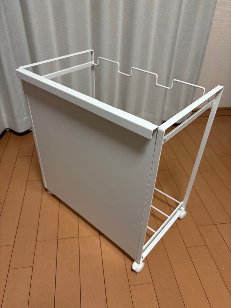 山崎実業　目隠し分別ダストワゴン 3分別 ホワイト タワー ゴミ箱 キャスター付
