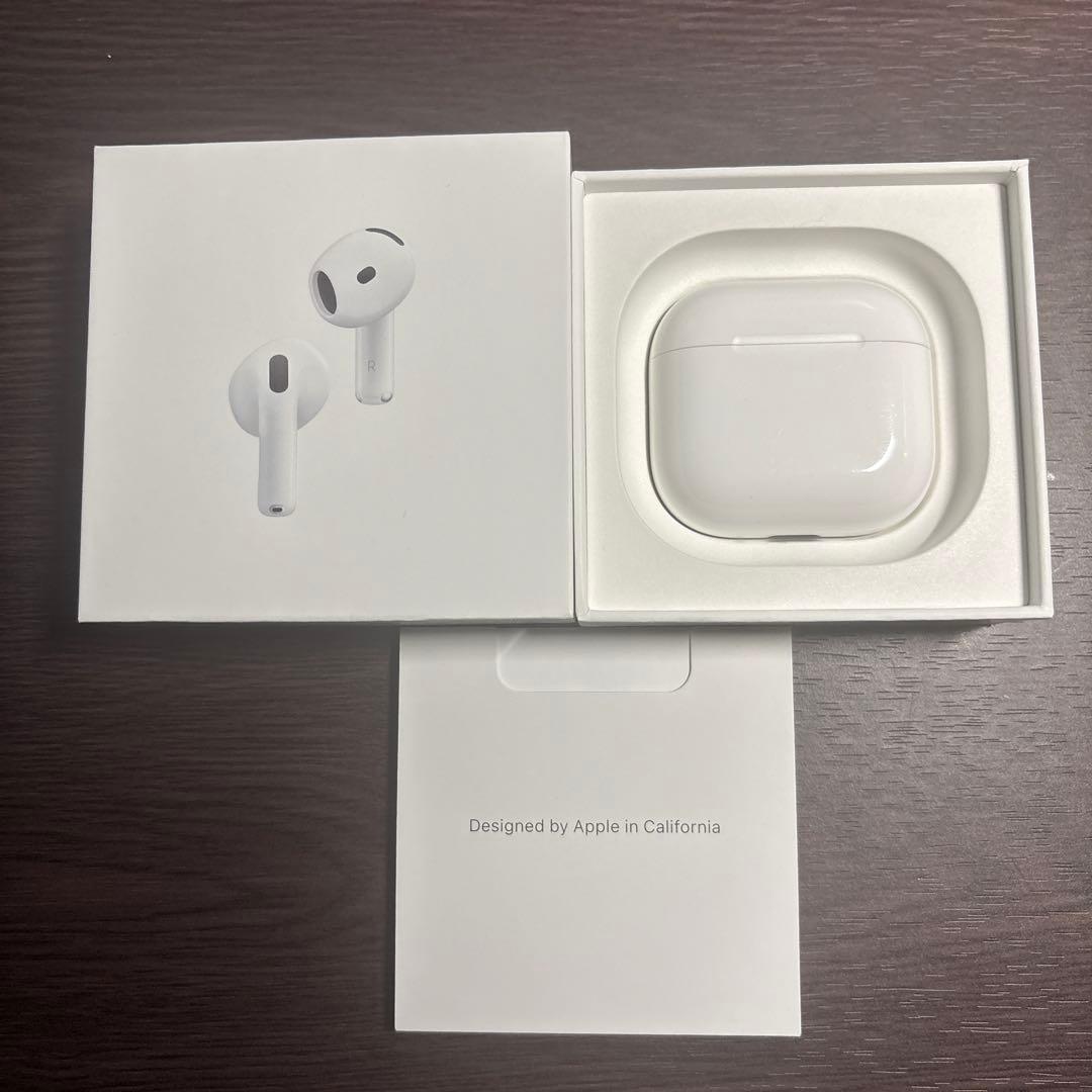 アクティブノイズキャンセリング搭載AirPods4本体 ホワイト 充電ケース付き