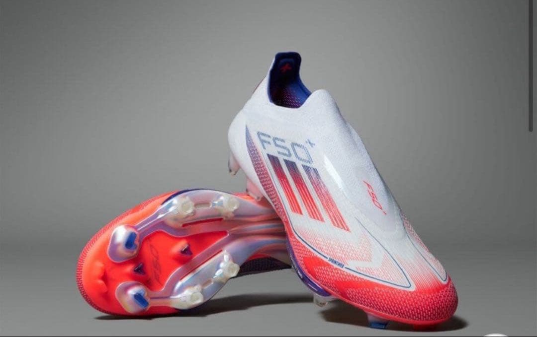 F50+ サッカーシューズ ホワイト/レッド/ブルー