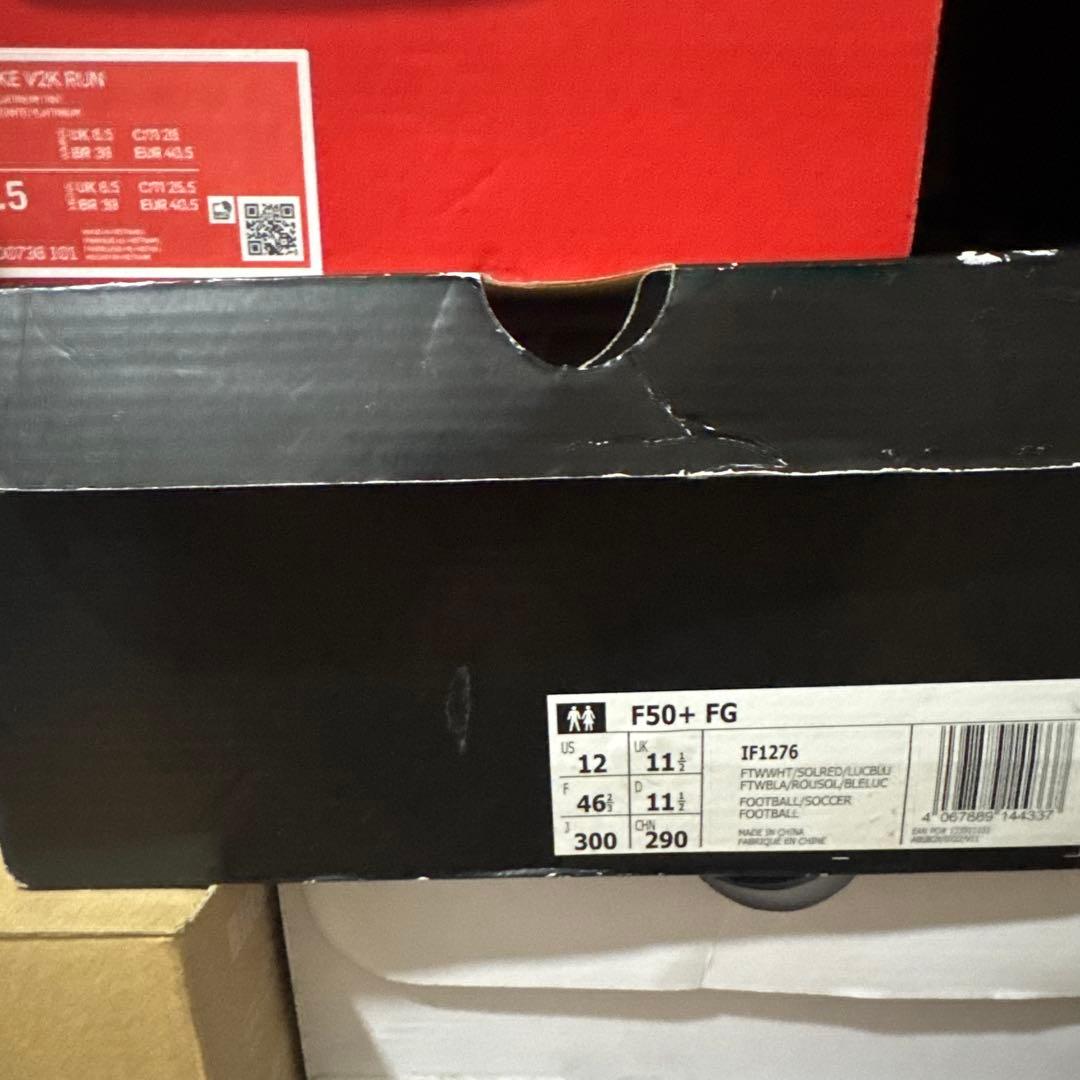 F50+ サッカーシューズ ホワイト/レッド/ブルー