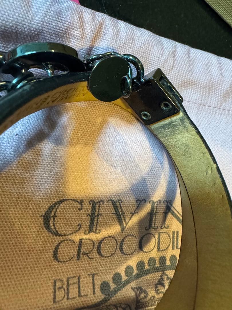 チビナイル　馬蹄チャーム&バングル　黒　クロコダイル　ペンダントのおまけ付き