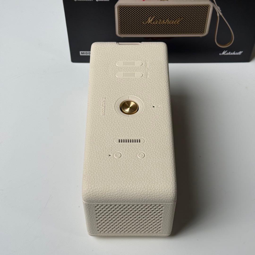 【ほぼ新品・延長保証付き】Marshall Middleton II クリーム色