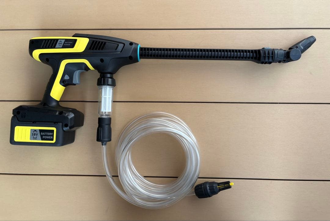 【美品 高容量5.0Ah付】KARCHER KHB6 高圧洗浄機 本体＋人気OP
