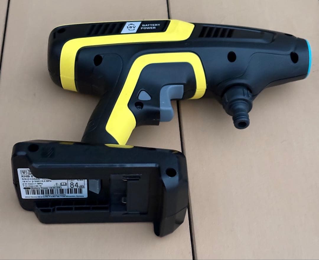 【美品 高容量5.0Ah付】KARCHER KHB6 高圧洗浄機 本体＋人気OP