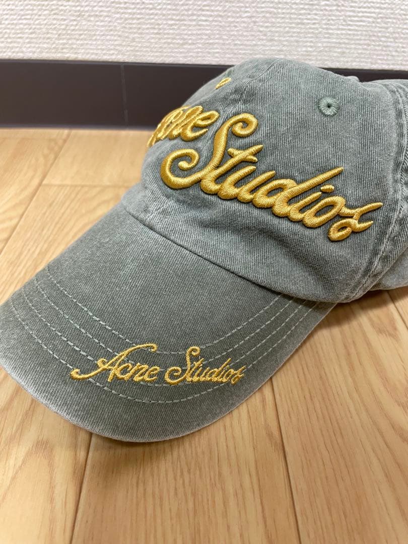 Acne Studios アクネ ストゥディオズ ロゴ キャップ　セージグリーン