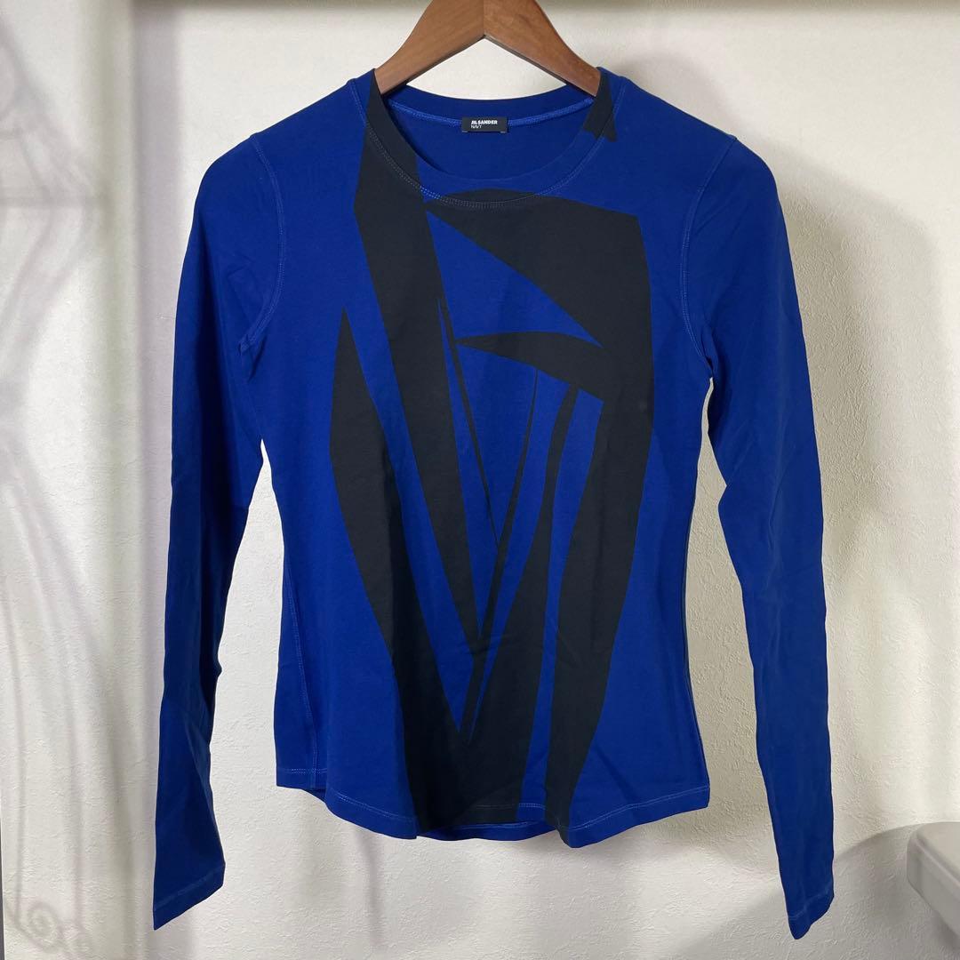 か*ぬ様 JIL SANDER NAVY 青 長袖Tシャツ