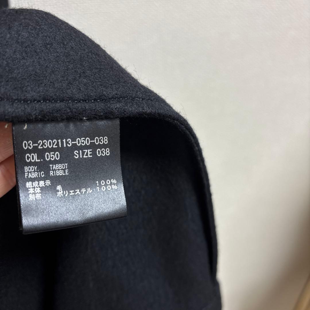 セオリーリュクス　ベスト　ジレ　ブラック　襟付き　38号　黒　ロング　フォーマル