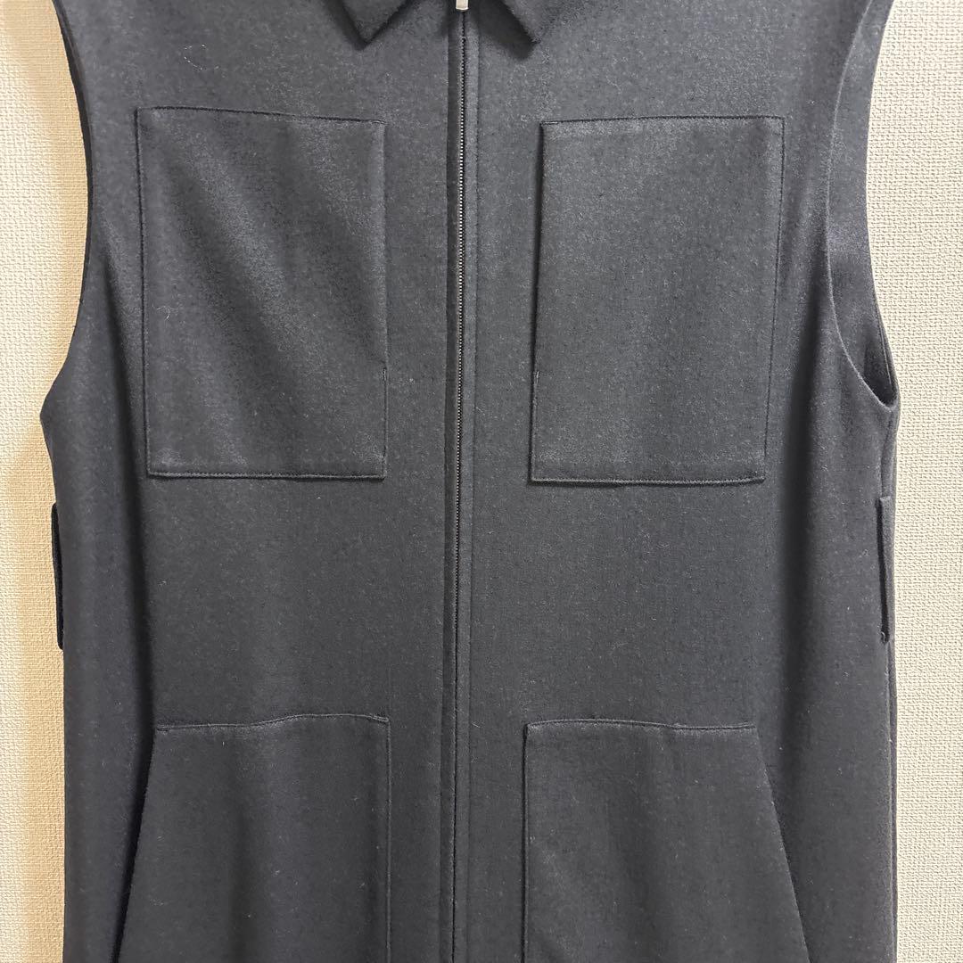 セオリーリュクス　ベスト　ジレ　ブラック　襟付き　38号　黒　ロング　フォーマル