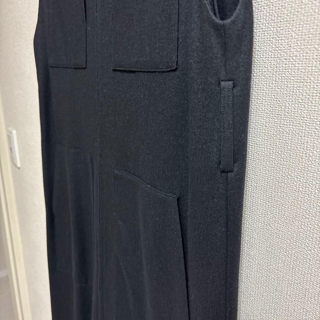 セオリーリュクス　ベスト　ジレ　ブラック　襟付き　38号　黒　ロング　フォーマル