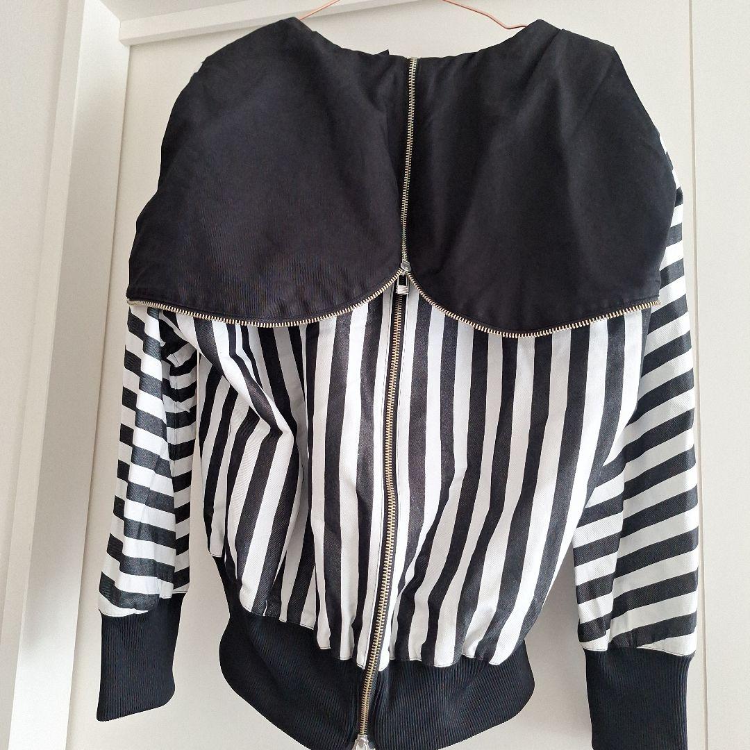 LIMI feuストライプフード付きジャンパー