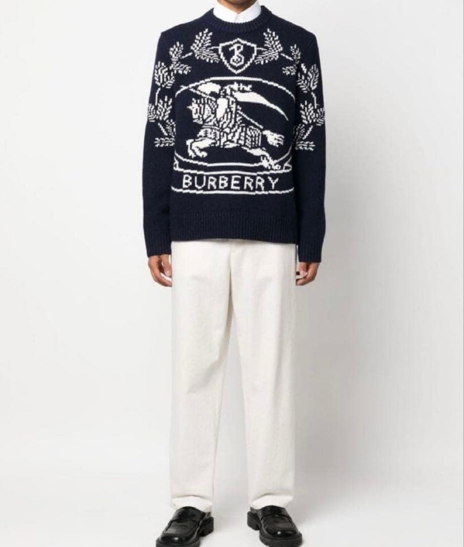 BURBERRY ネイビー ニット セーター Lサイズ