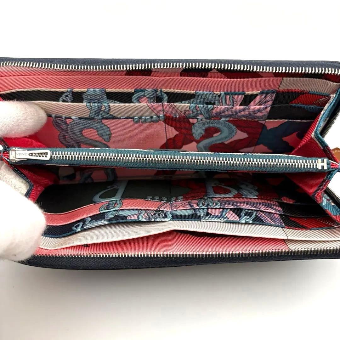 HERMES エルメス アザップロング シルクイン ブルーインディゴ　人気柄