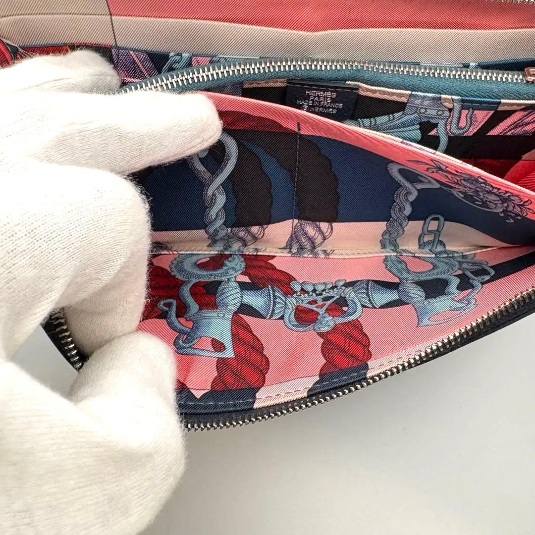 HERMES エルメス アザップロング シルクイン ブルーインディゴ　人気柄