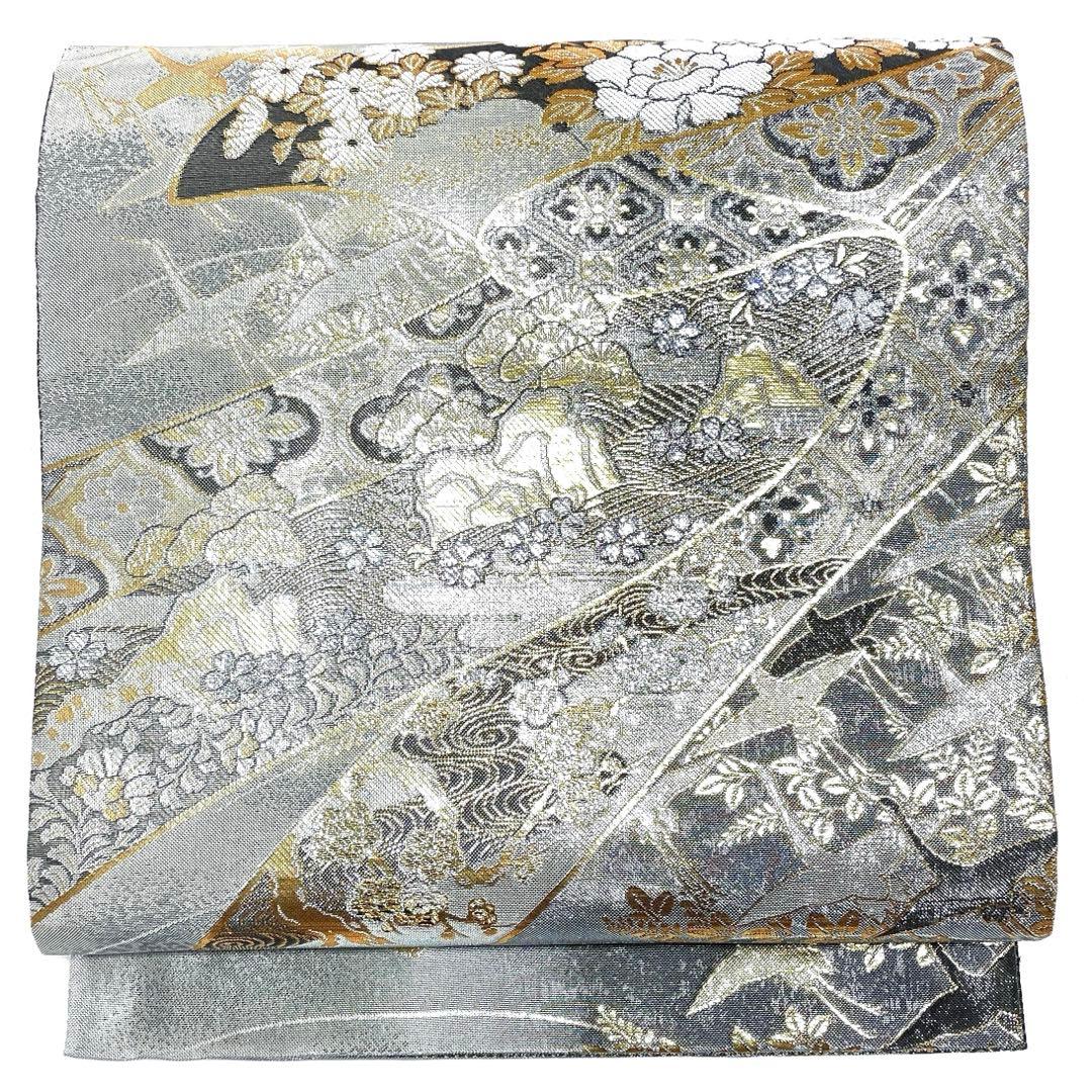 V1302 ●高級 正絹 六通 袋帯