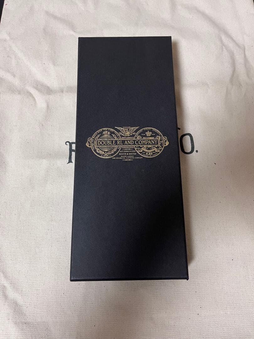 【未使用】ダブルアールエル RRL レザー カービング サスペンダー ブラウン