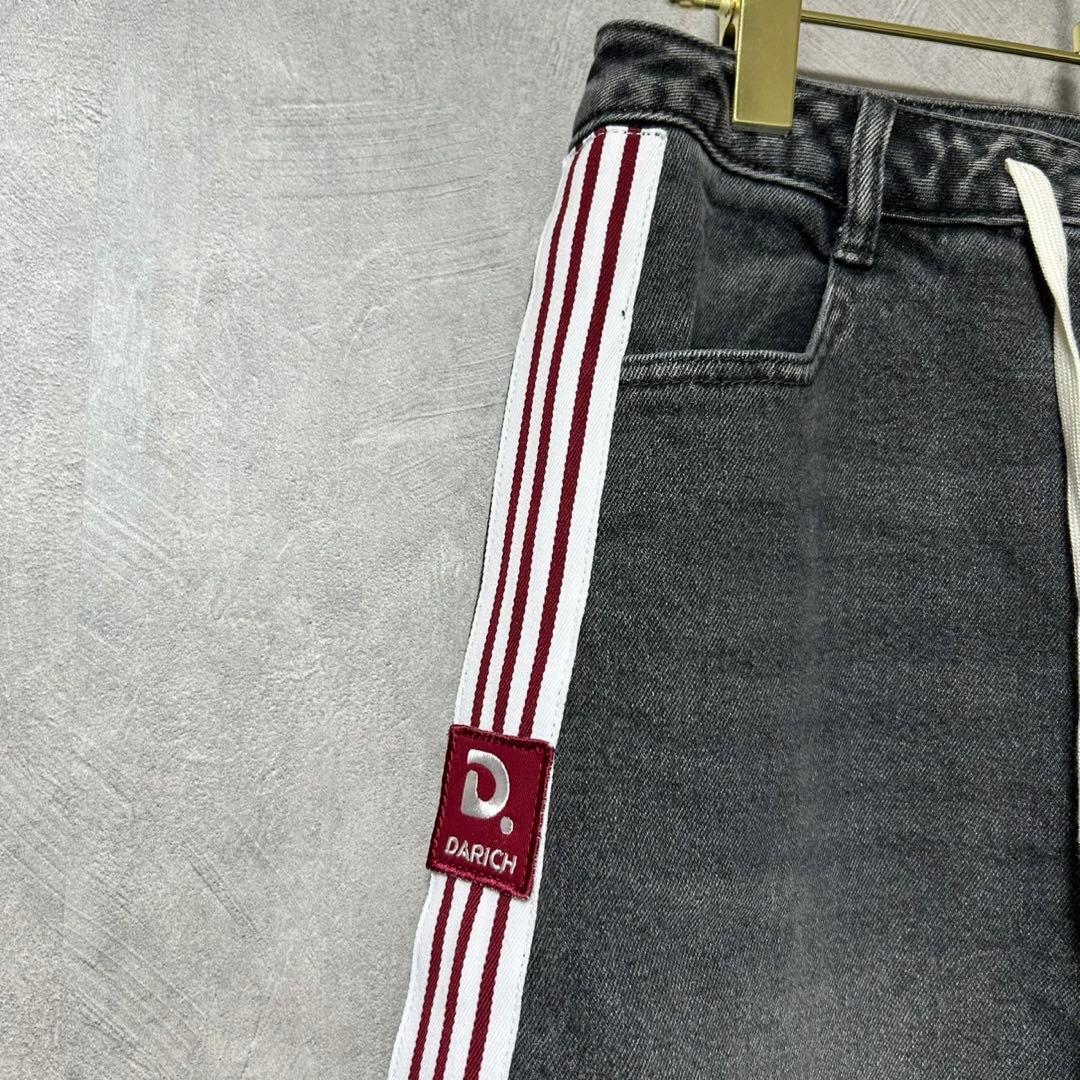 新品 即完売品 Darich リメイクライクワイドデニムパンツ ブラック