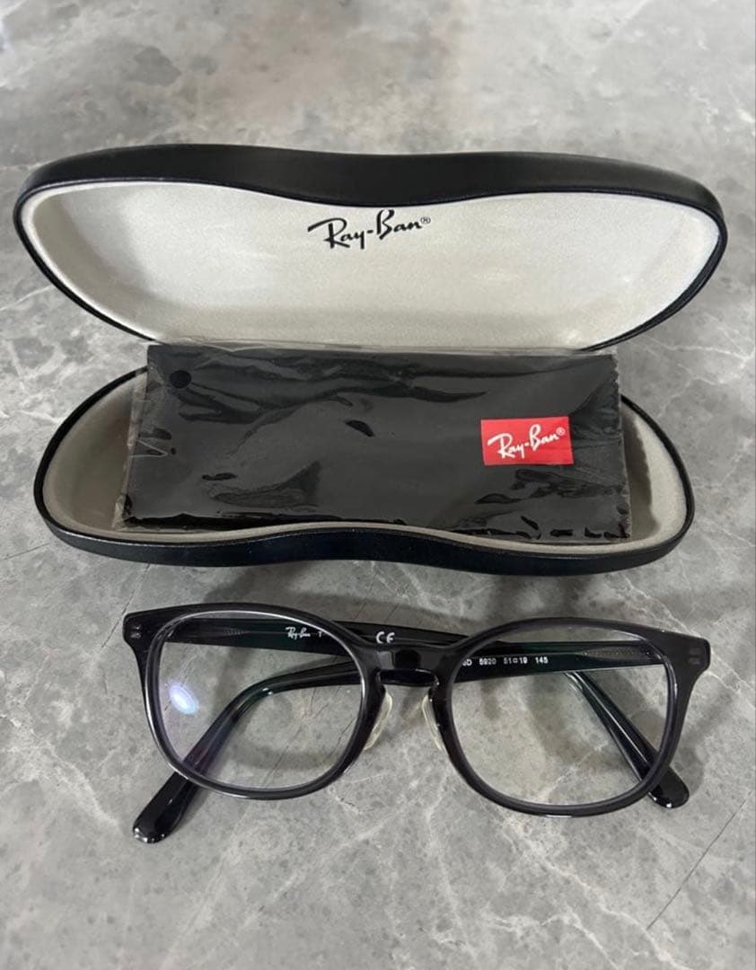 Ray-Ban ラウンドフレームメガネ ケース付き 145mm