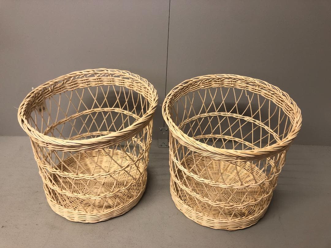 2個　籐製　フランスパンスタンド　No.366　PPV44