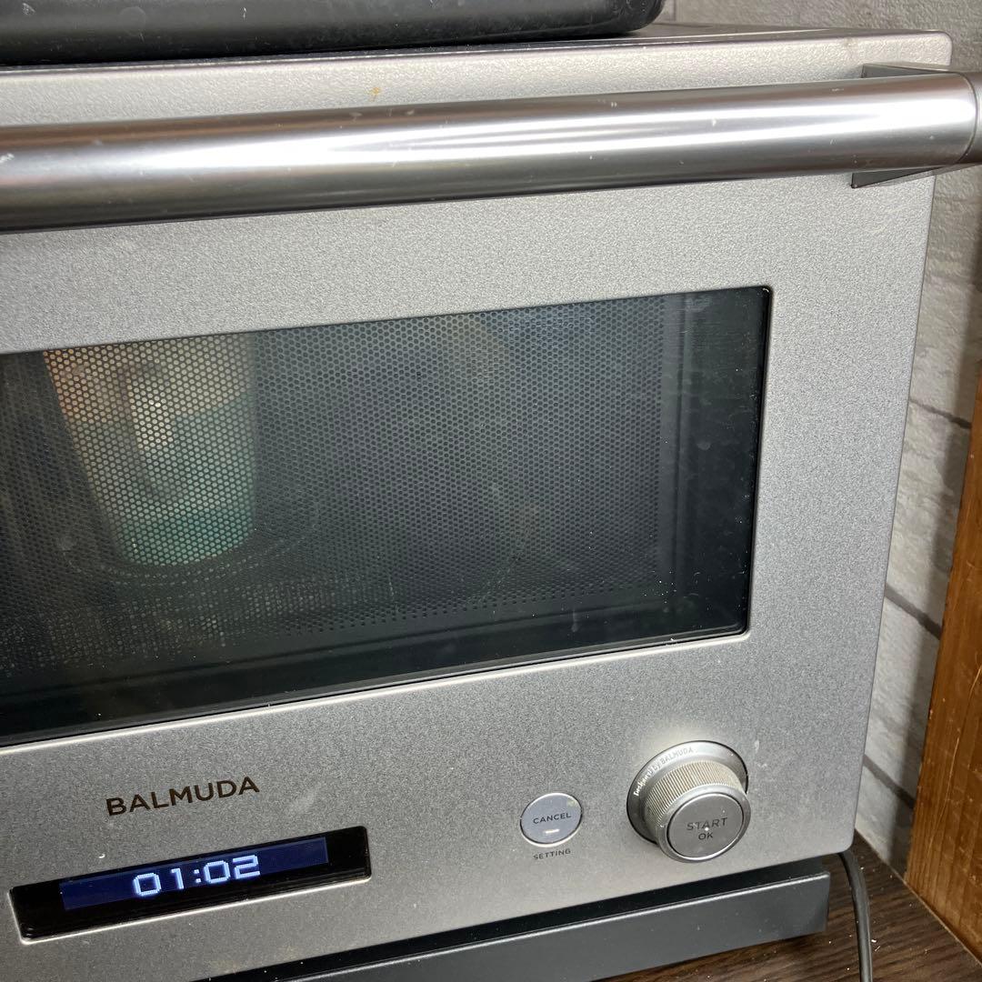 BALMUDA オーブンレンジ K04A-SU 動作確認済み 皿ガラスひび有