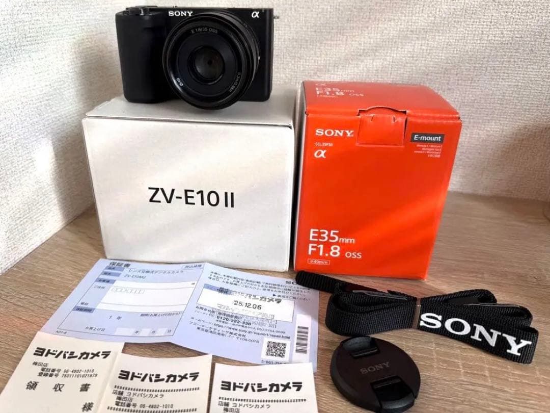 【新品】Sony ZV-E10 II + 35mm F1.8単焦点レンズ