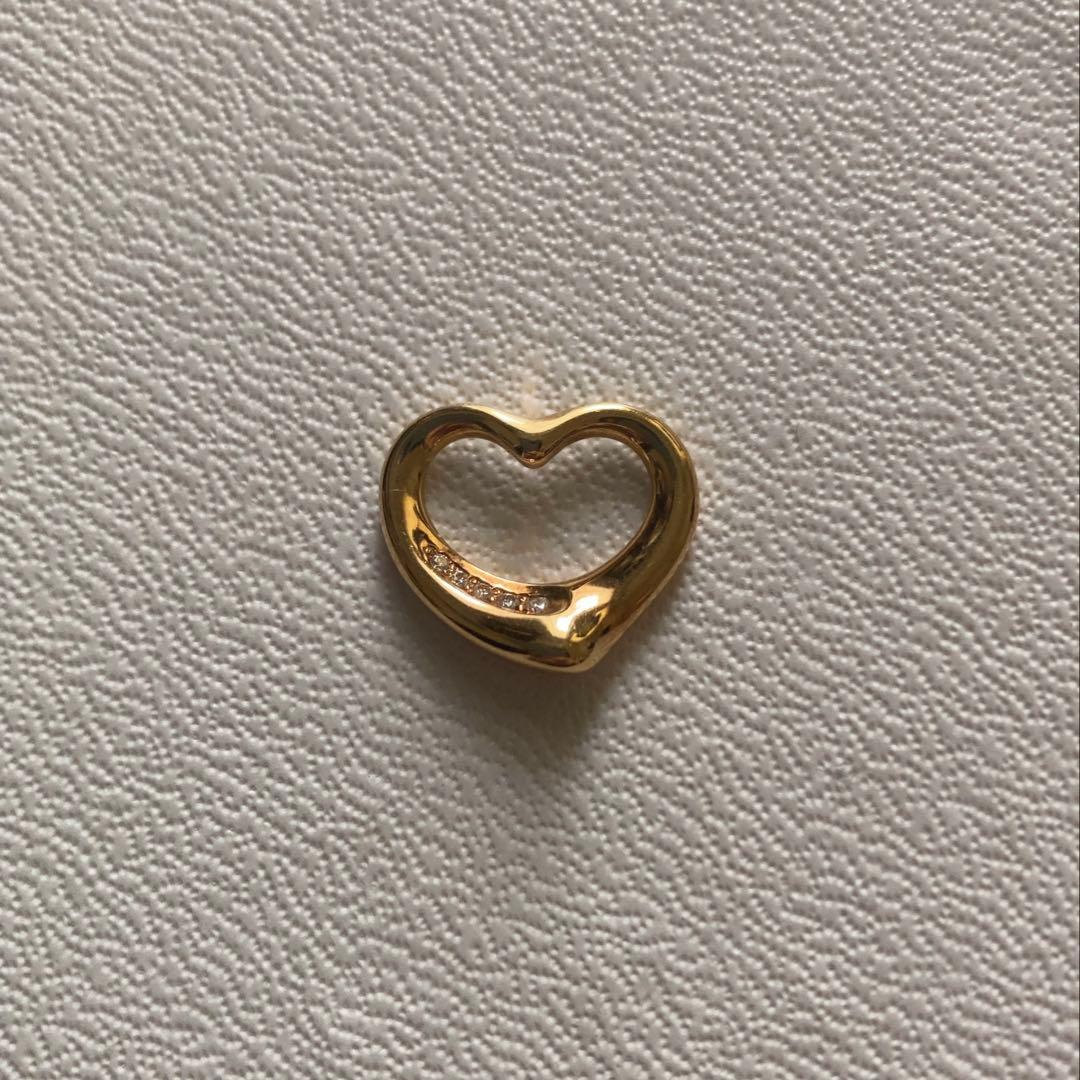 ティファニー　オープンハート　ゴールド　18k ペンダントトップのみ