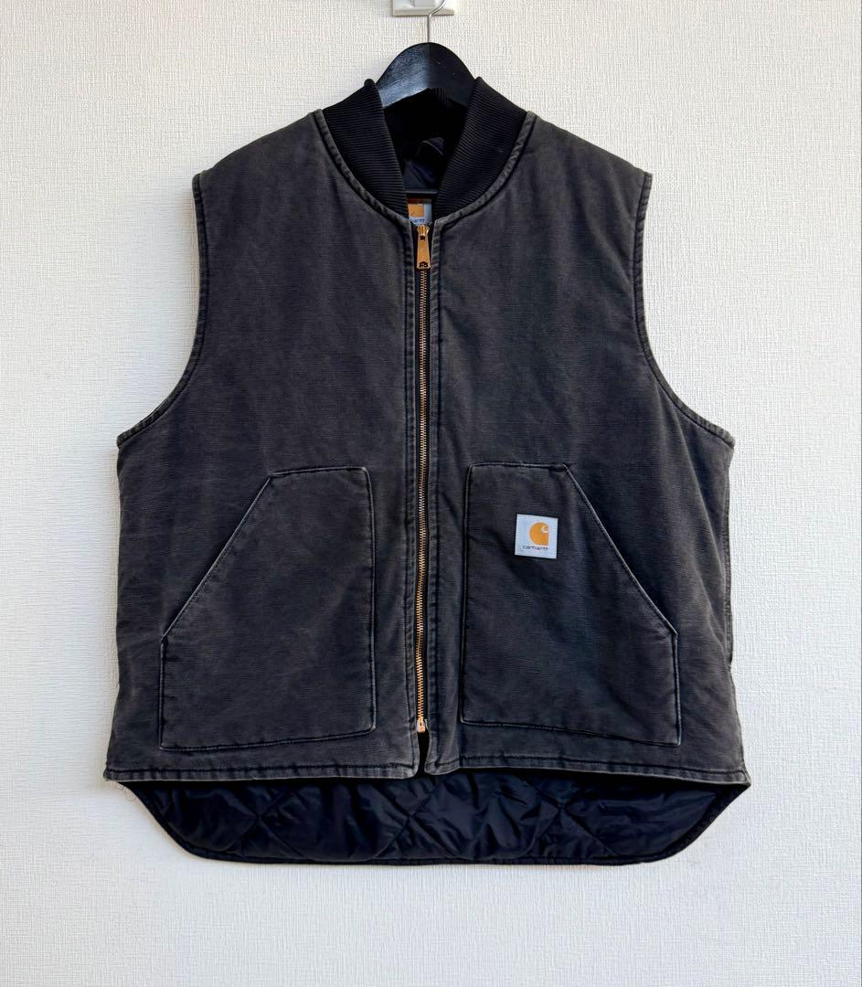 超超スペシャル 90s 星タグ ヴィンテージ カーハート ベスト XL ブラック