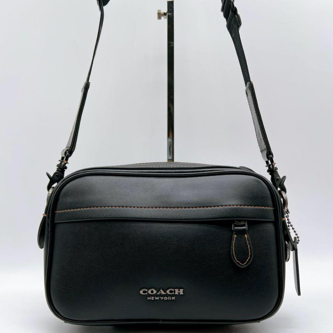 極美品 COACH グラハム クロスボディ ショルダーバッグ レザー f503