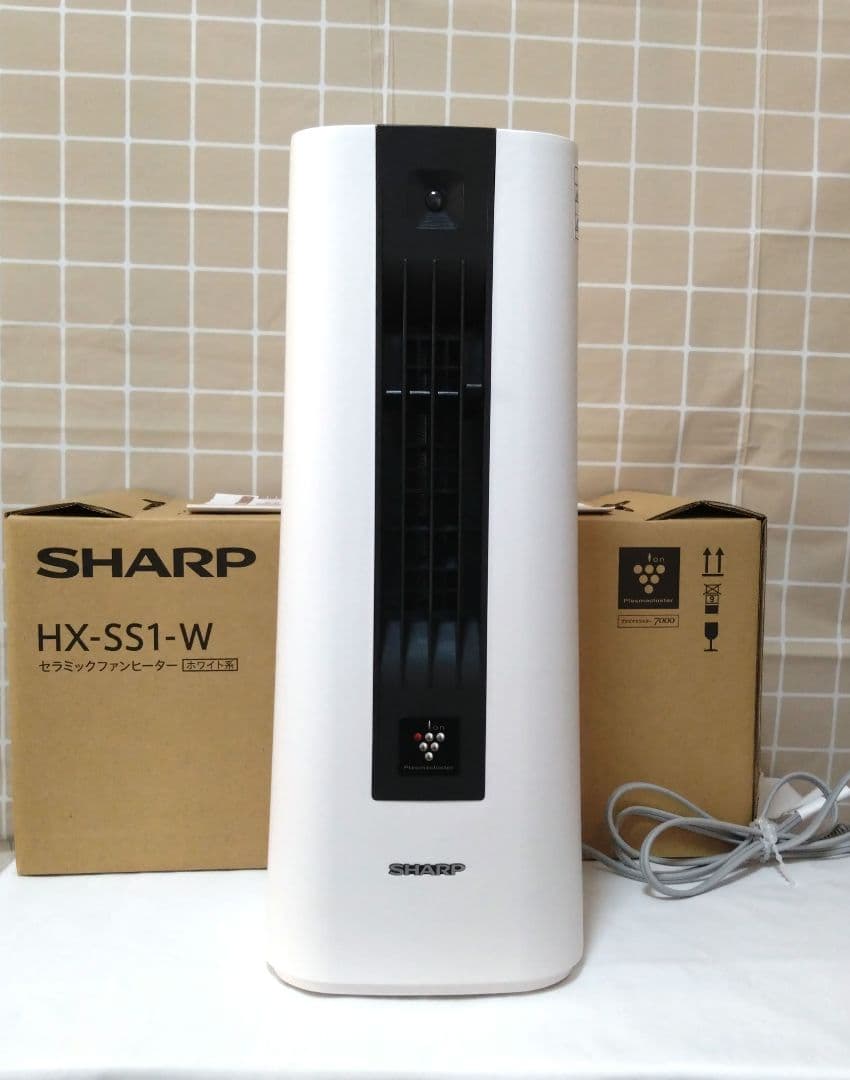 ☆美品☆SHARPプラズマ人感センサーセラミックファンヒーター HX-SS1-W