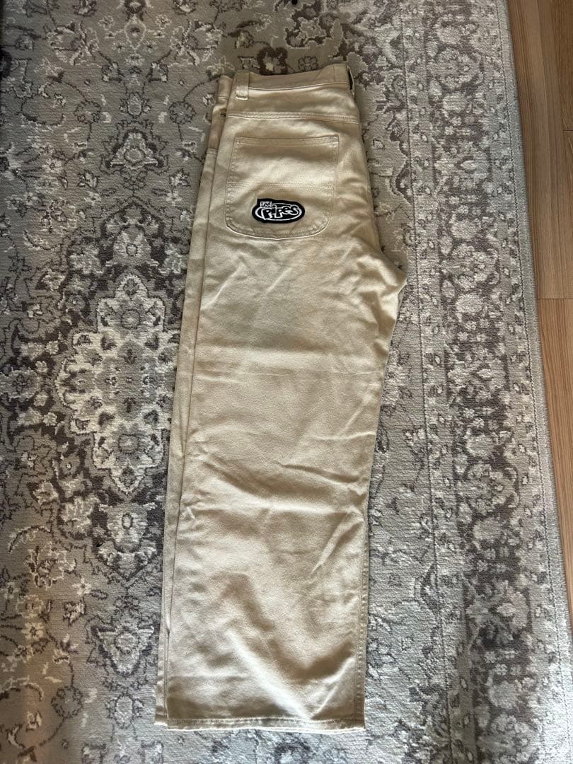 復刻 Lee pipes デニム ワークパンツ チノパン ベージュ バギー