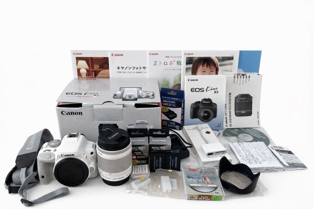 Canon EOS Kiss X7 ホワイト レンズキット付属品多数 初心者向け
