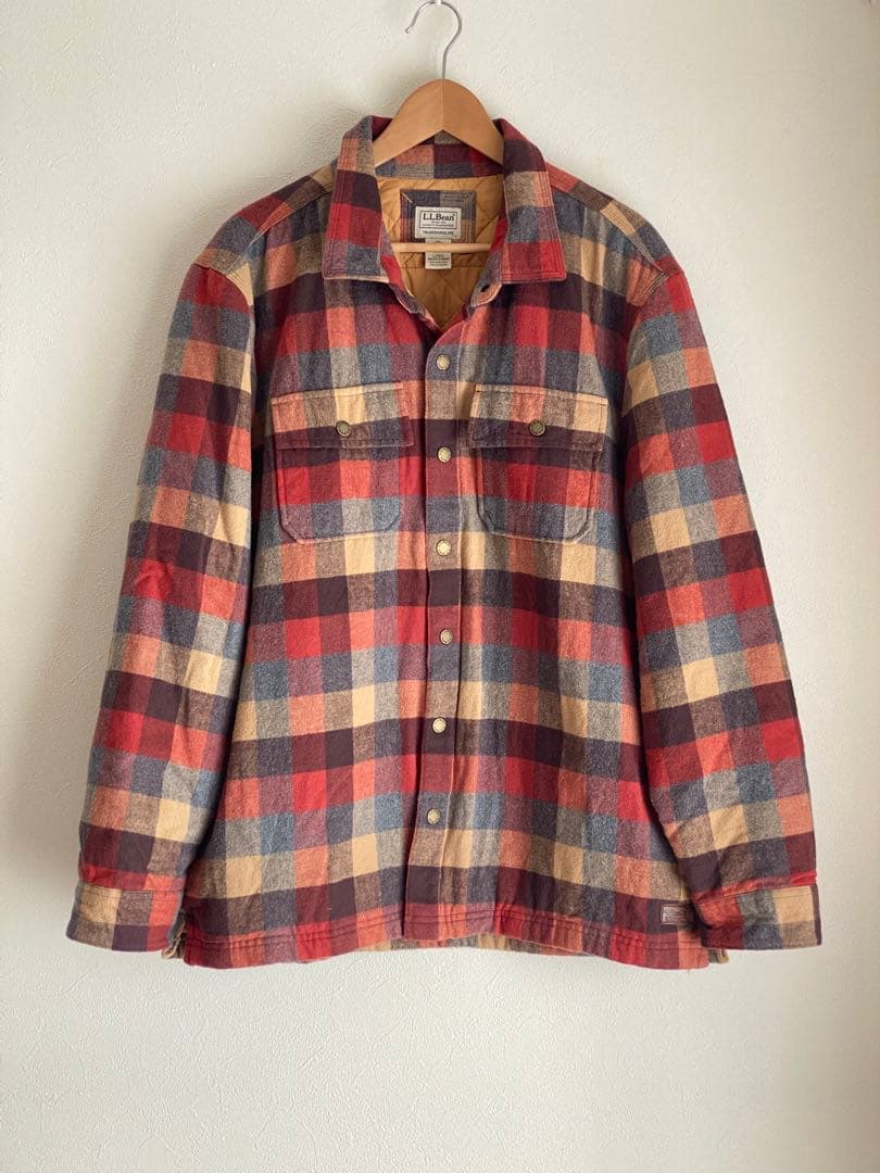 L.L.Bean 2024 フランネルシャツジャケット　中綿入り
