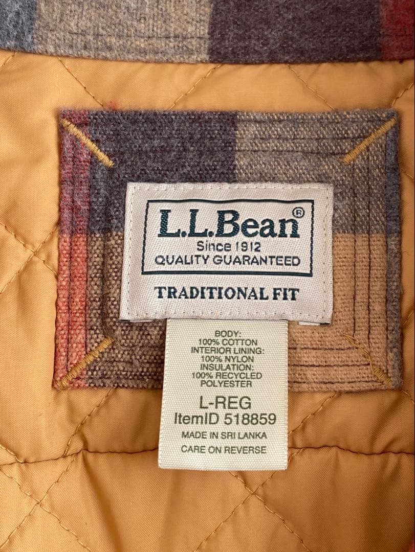 L.L.Bean 2024 フランネルシャツジャケット　中綿入り