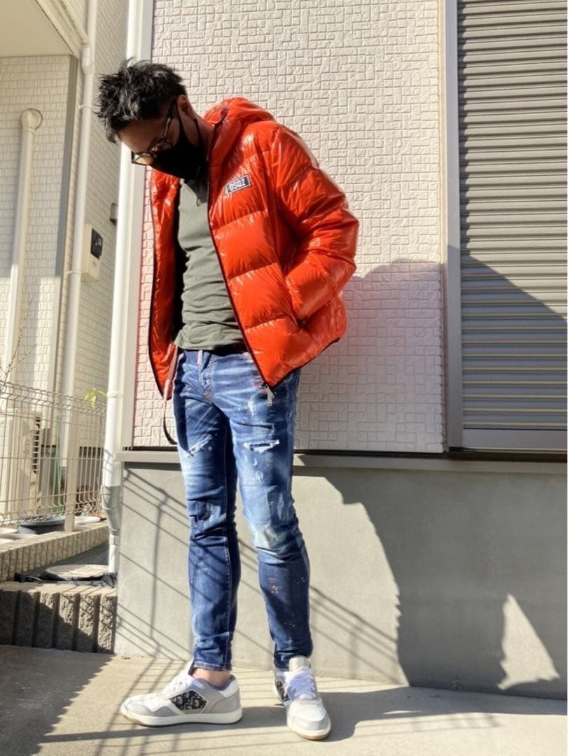 DSQUARED2 21AW極美品 光沢 フーディーダウンジャケット サイズ50