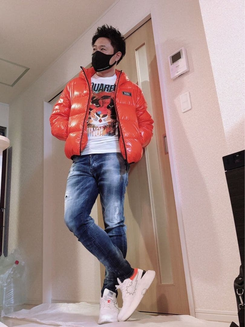 DSQUARED2 21AW極美品 光沢 フーディーダウンジャケット サイズ50