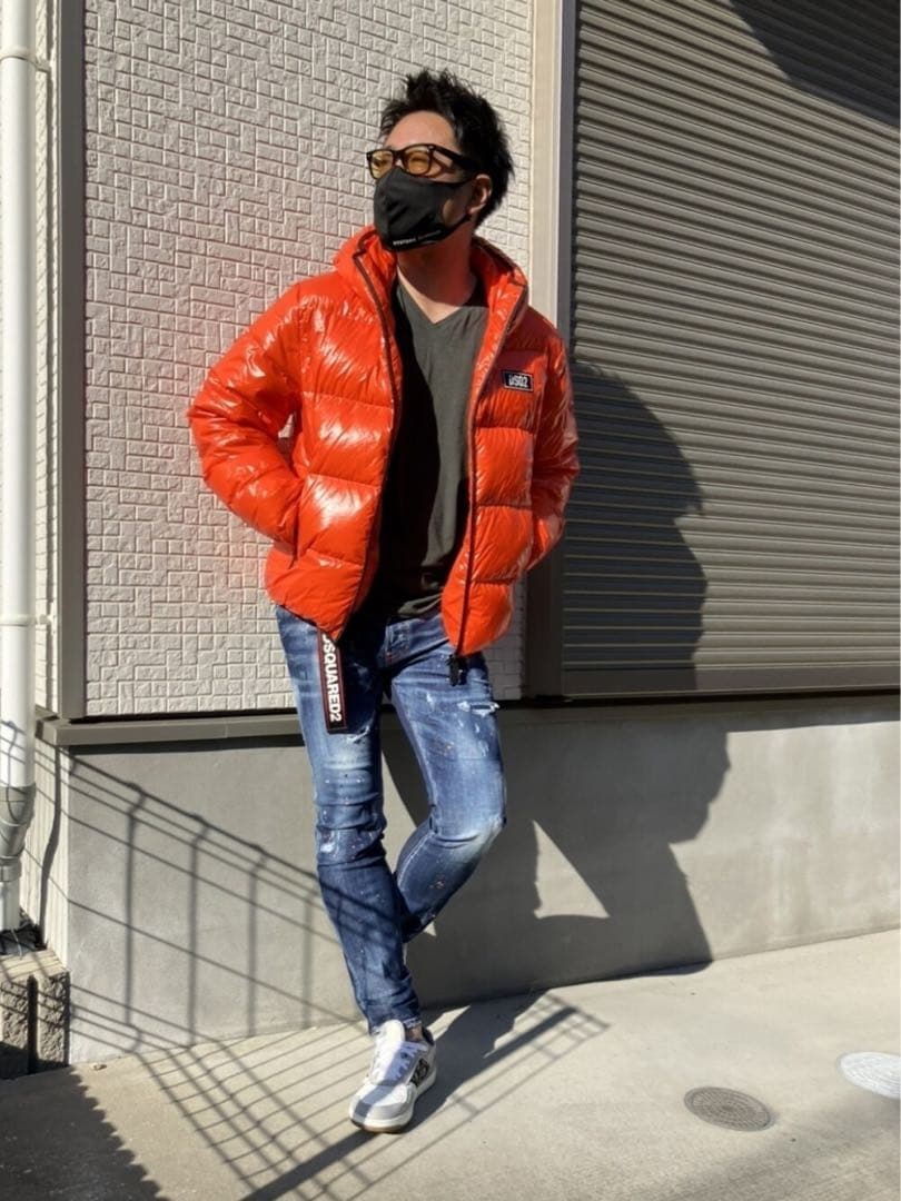 DSQUARED2 21AW極美品 光沢 フーディーダウンジャケット サイズ50