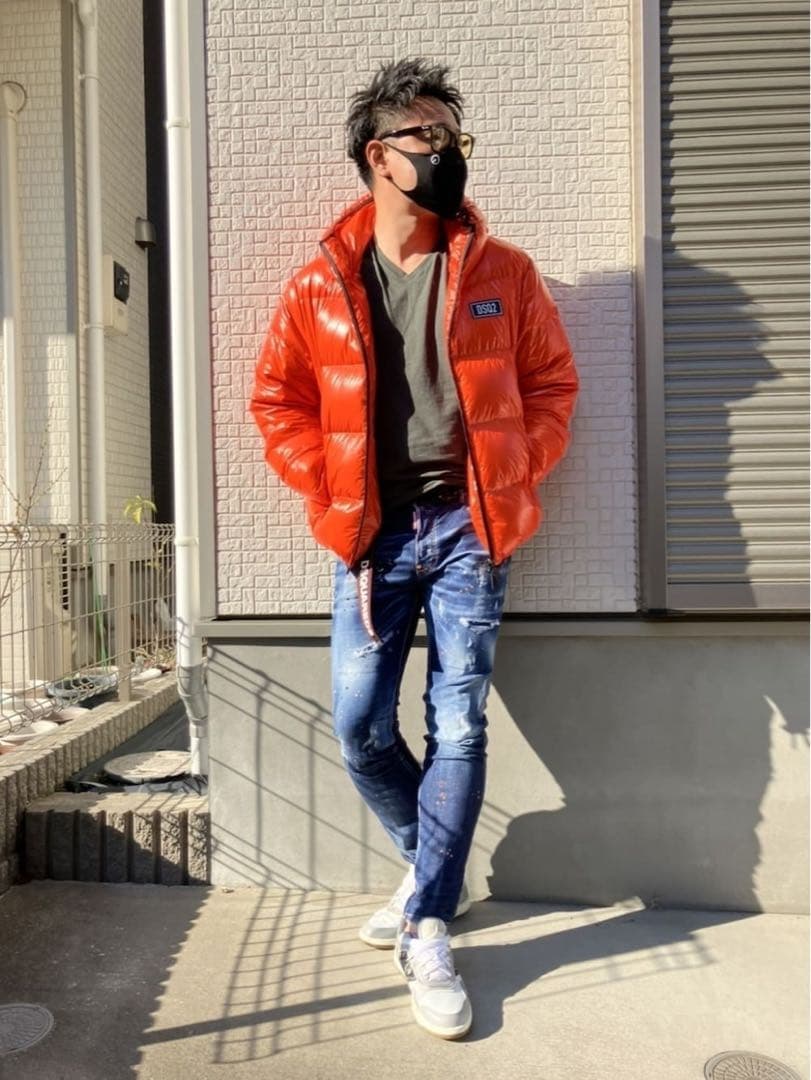 DSQUARED2 21AW極美品 光沢 フーディーダウンジャケット サイズ50