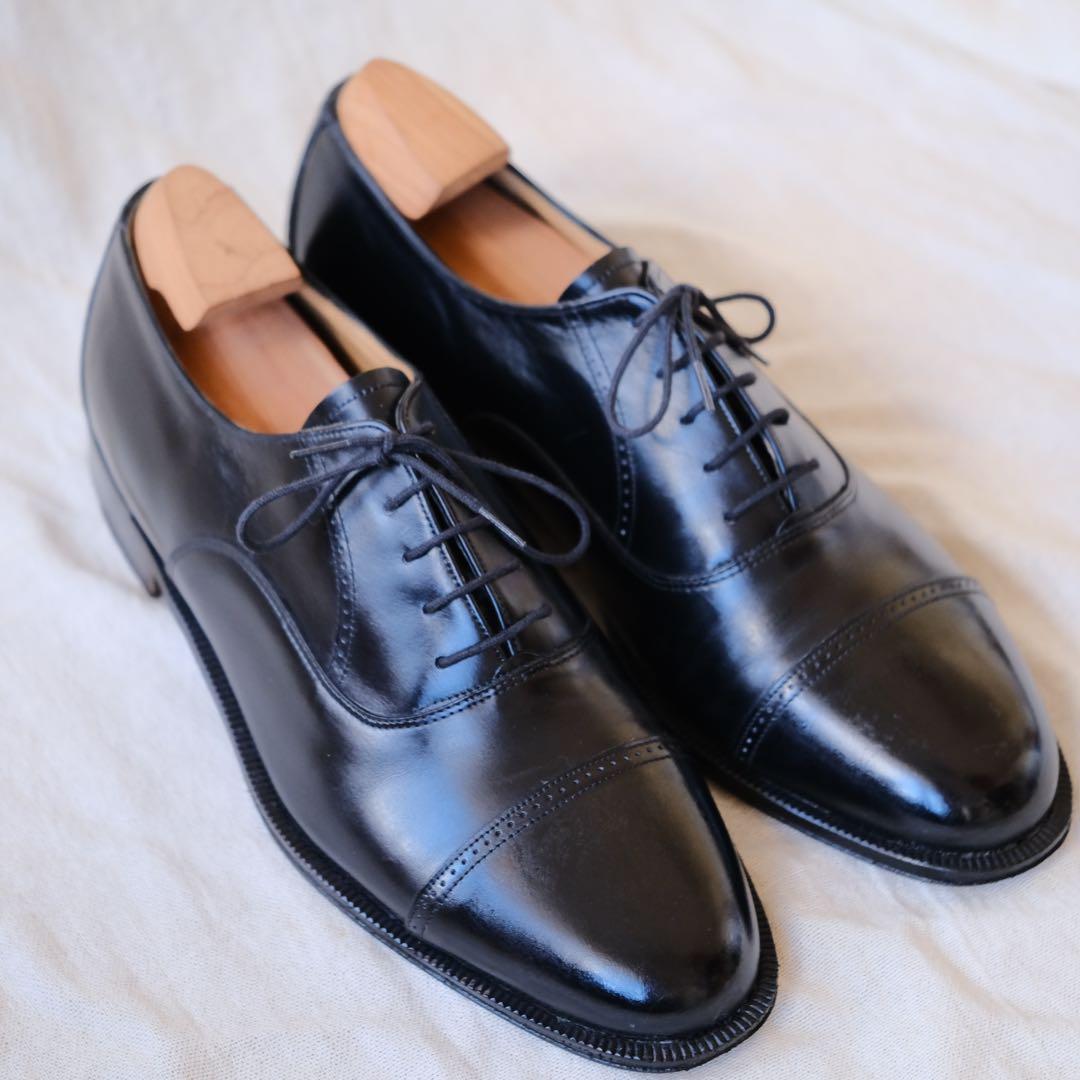 BALLYバリー ブラックストレートチップ 8 1/2 E スイス製