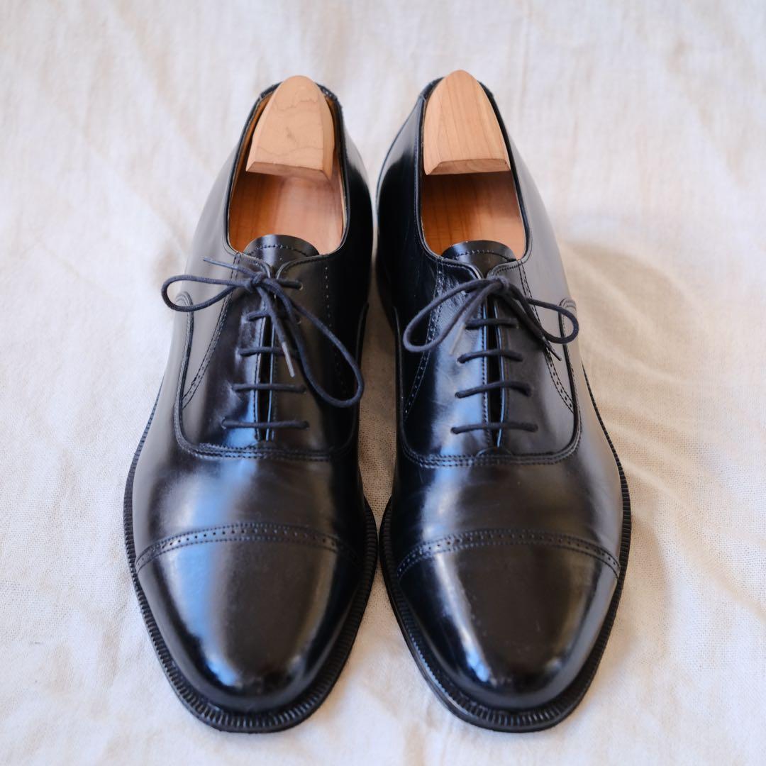 BALLYバリー ブラックストレートチップ 8 1/2 E スイス製