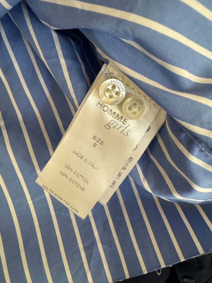 トップス CROPPED SHIRT CLASSIC STRIPE hommegirls