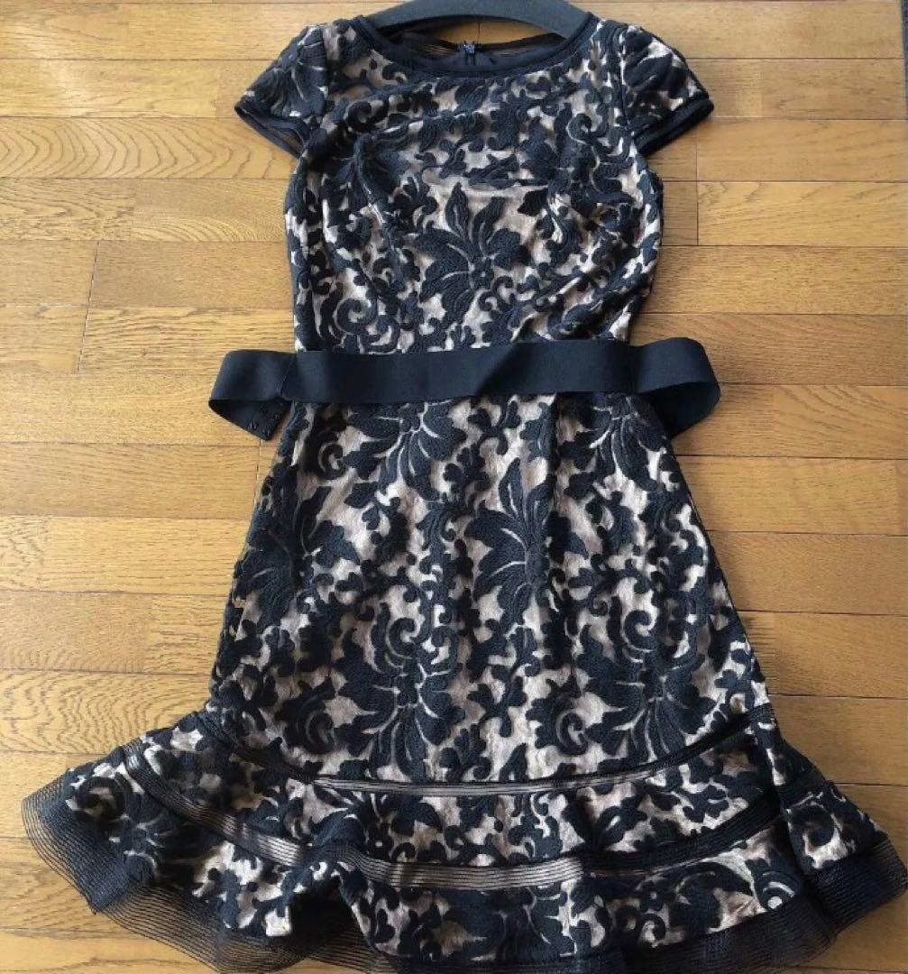 TADASHI SHOJI パーティードレス サイズ4 黒 レース