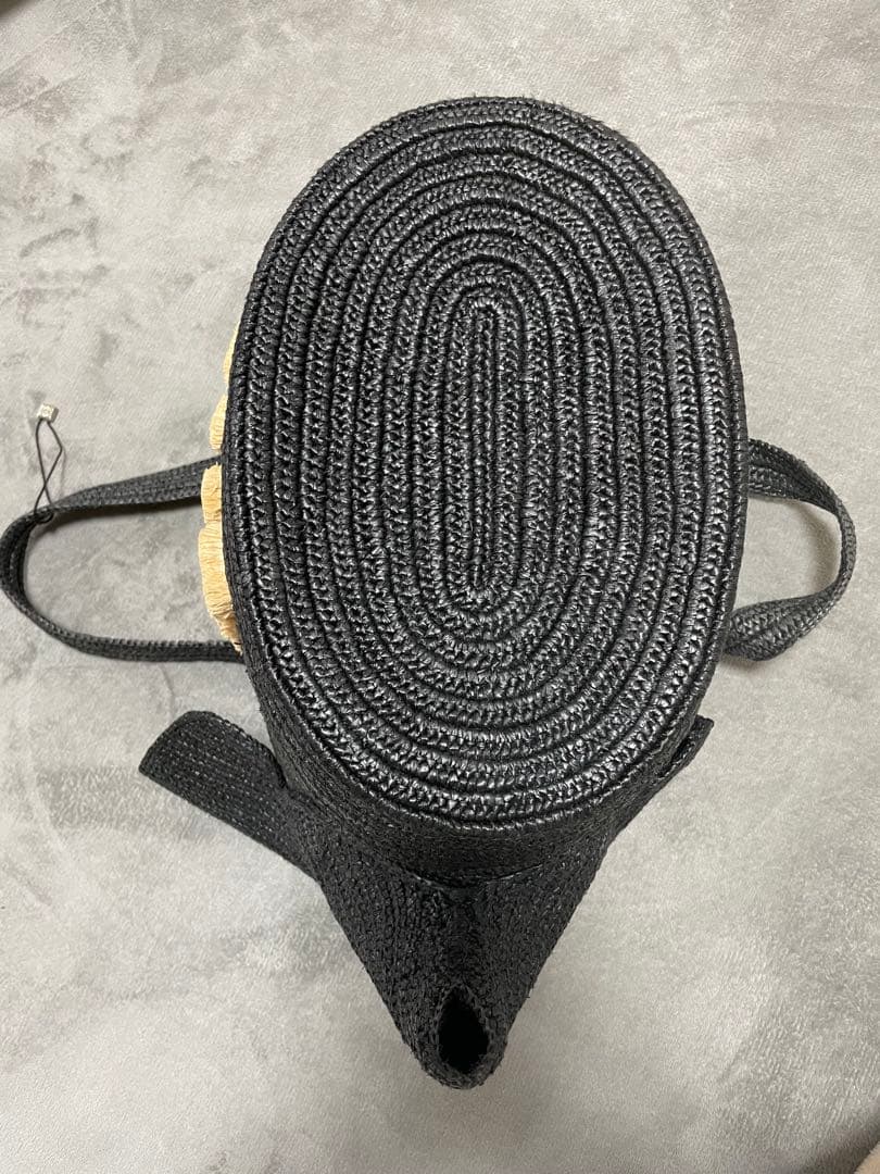 ロエベ　ブラック かごバッグ