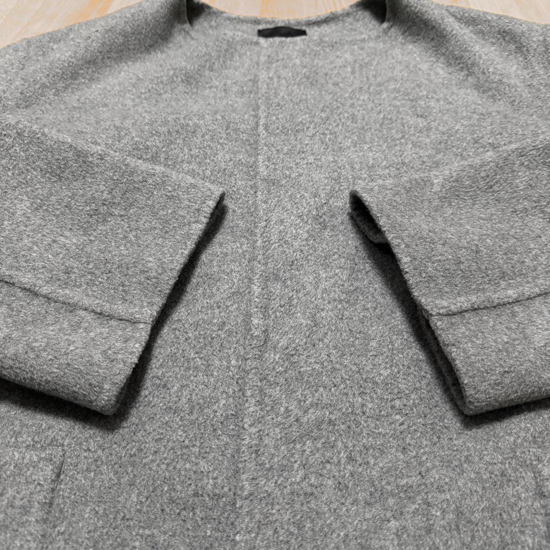 Spick and Span ノーカラーリバーコート ウール