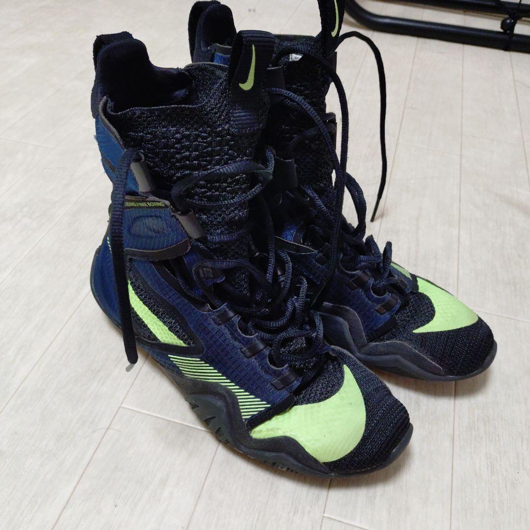 Nike ハイパーko2 ボクシングシューズ ブラック　ネイビー/ライム