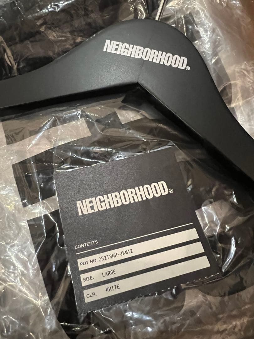 ジャケット・アウター NEIGHBORHOOD CHECKER DOWN JACKET L WHITE