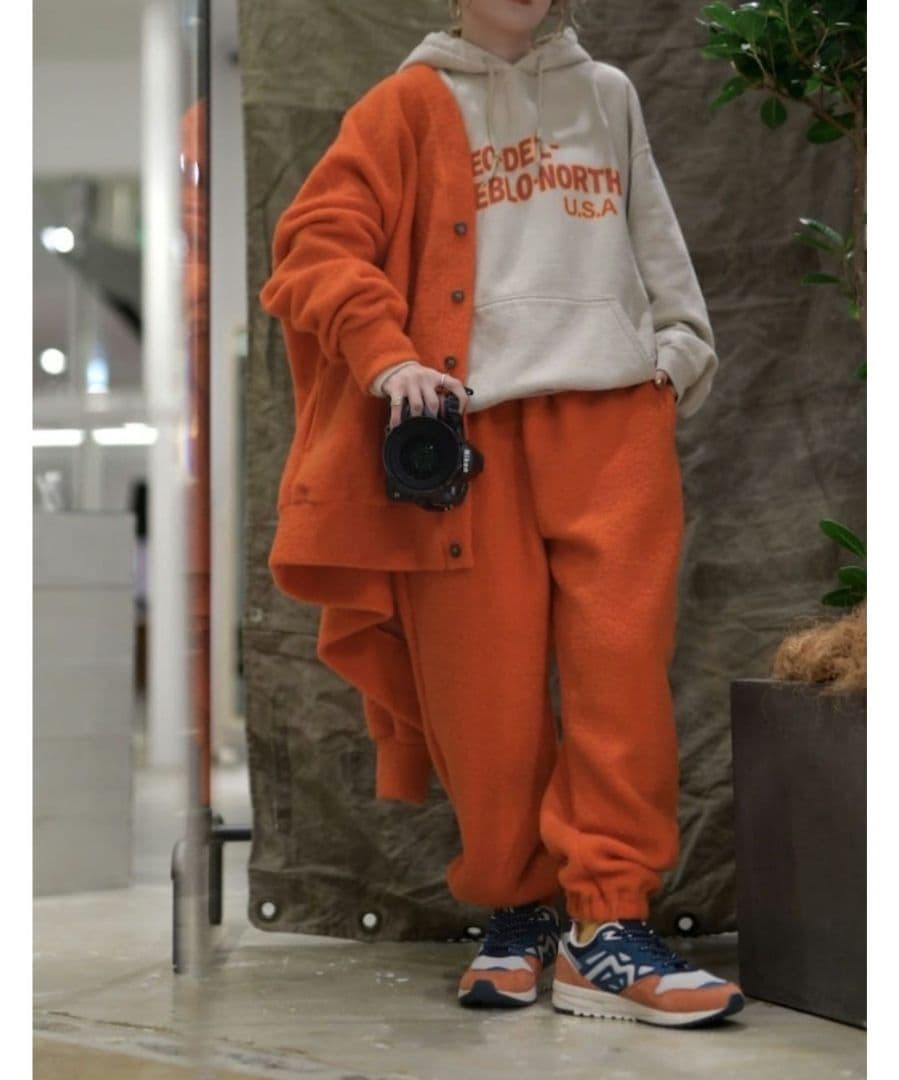 ジャーナルスタンダードラックス★トリップウールパンツ オレンジスエットスウェット